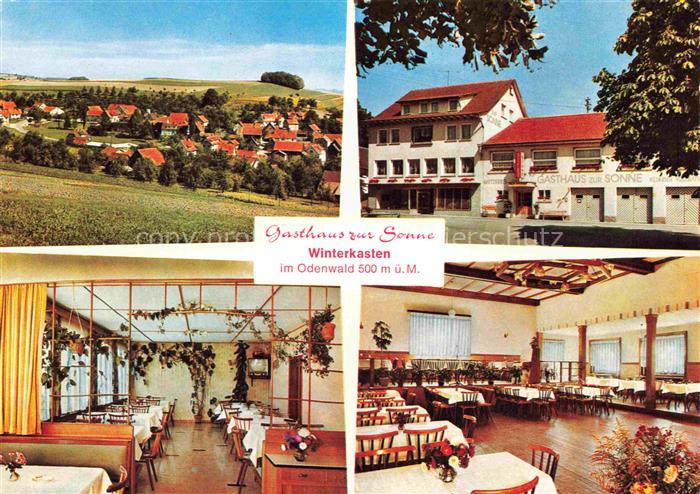 Winterkasten Lindenfels Hessen Panorama Luftkurort Gasthaus Metzgerei zur Sonne