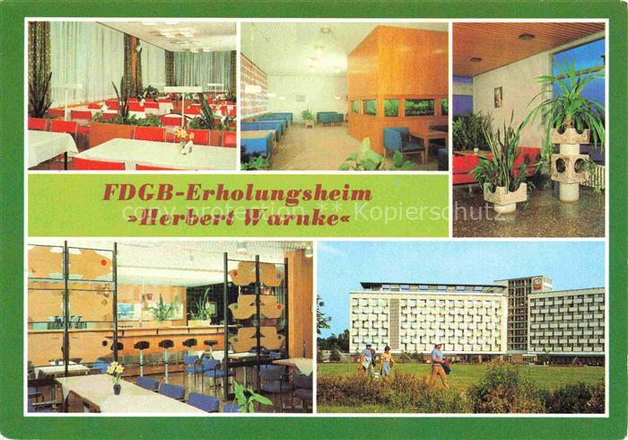 Klink Waren FDGB-Erholungsheim Herbert Warnke Restaurant Klubraum Empfangshalle
