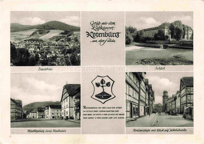 Rotenburg Fulda Hessen Panorama Schloss Marktplatz Rathaus Breitenstrasse Jakobi