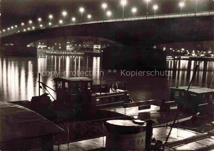 KoeLN  RHEIN Rheinpanorama Bruecke Nachtaufnahme