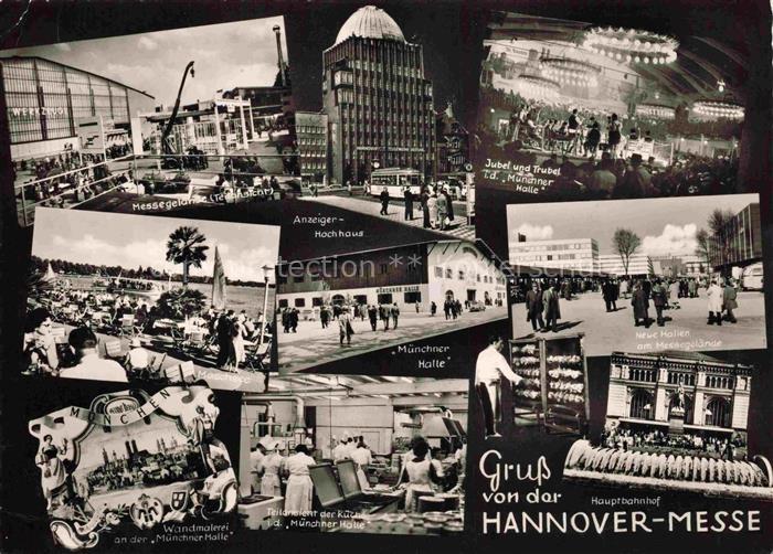 HANNOVER  CITY Messe Hallen Teilansichten Hauptbahnhof Anzeiger Hochhaus