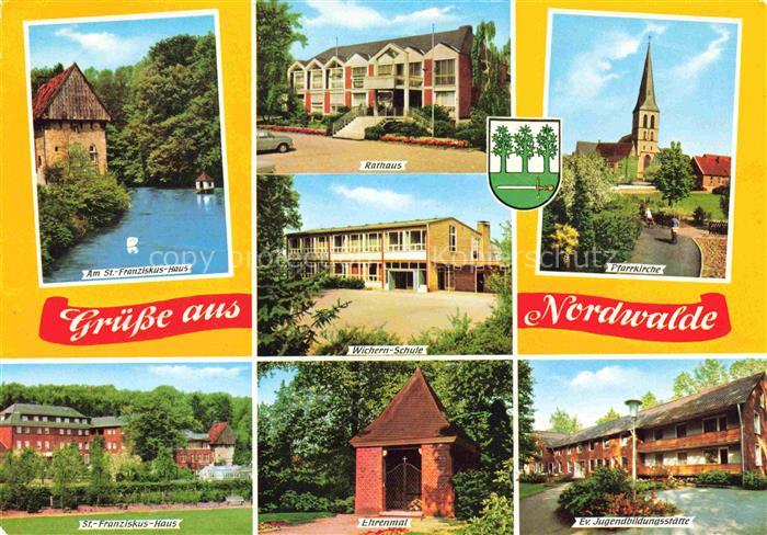 Nordwalde NRW St Franziskus Haus Rathaus Wichern Schule Pfarrkirche Ehrenmal Ev