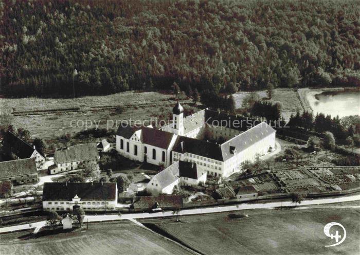 Gessertshausen Augsburg Bayern Abtei Oberschoenenfeld Fliegeraufnahme