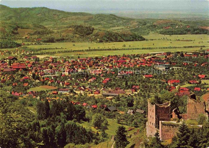 Oberkirch Baden Schauenburg mit Blick auf Oberkirch Fliegeraufnahme