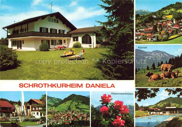 Oberstaufen Oberallgaeu Bayern Schrothkurheim Daniela Alpvieh Ortsmotive Alpenr