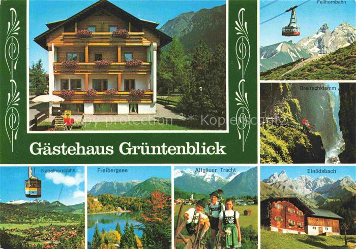 OBERSTDORF Bayern Gaestehaus Gruentenblick Nebelhornbahn Freibergsee Allgaeuer T