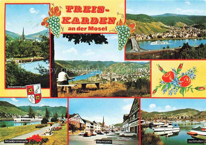 Treis-Karden Schwimmbad Moselpromenade Marktplatz Jachthafen Moselpartie