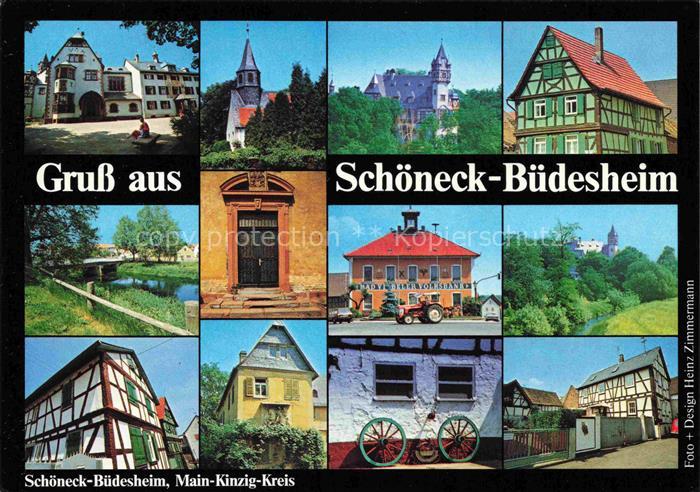 Buedesheim Schoeneck Main-Kinzig-Kreis Hessen Orts und Teilansichten Kirche Fach