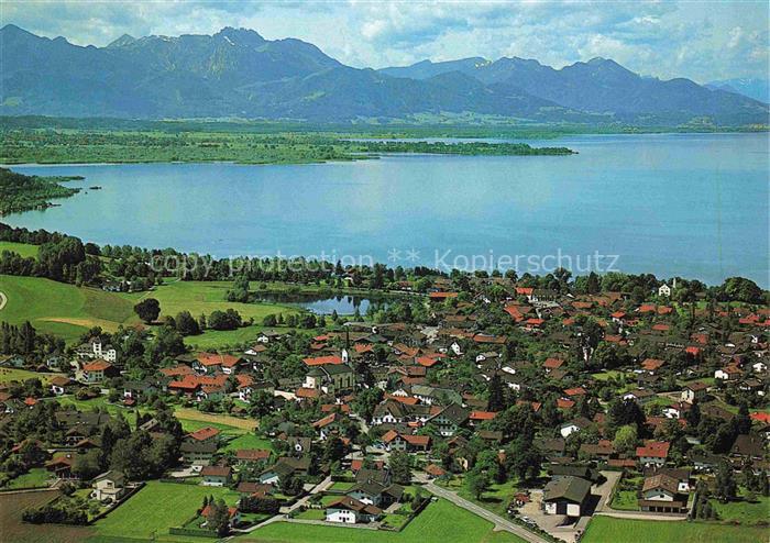 Chieming Chiemsee Fliegeraufnahme