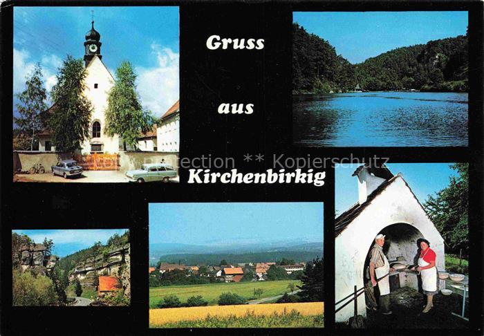 Kirchenbirkig Pottenstein Bayreuth Bayern Kirche Seepartie Panorama Holzofenbro