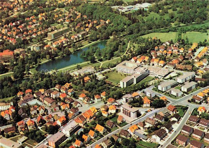 BAD SALZUFLEN Lippe NRW Fliegeraufnahme mit Kurparksee und Hotel Maritim
