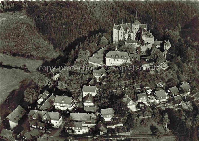 Lauenstein Oberfranken Ludwigsstadt Bayern Burg Lauenstein Fliegeraufnahme