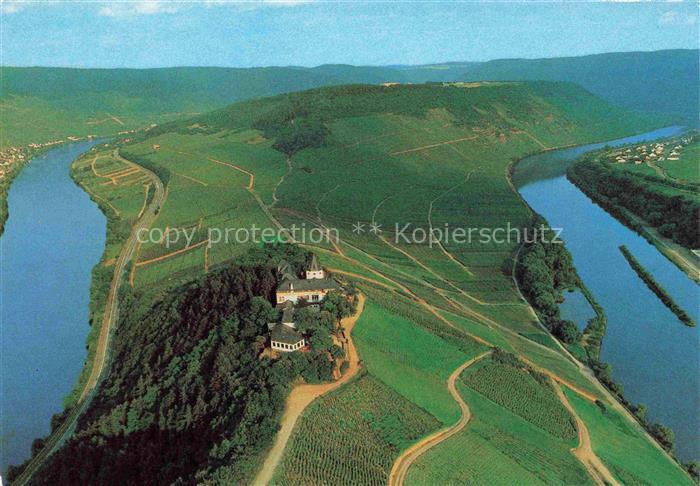 Bullay Mosel Bergcafe Restaurant Marienburg Fliegeraufnahme