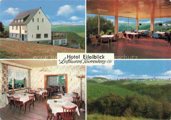 Kuerrenberg Mayen Hotel Pension Eifelblick Gastraeume Panorama