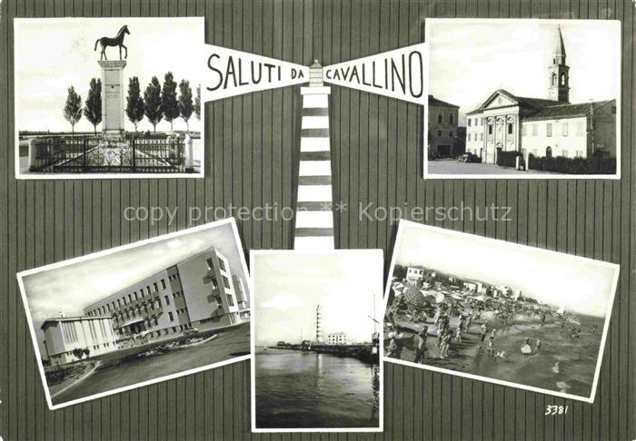 Cavallino Lido Venezia IT Monument Kirche Gebaeude Hafenpartie Strand