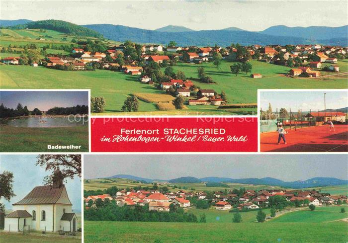 Stachesried Panorama Badeweiher Tennisplatz Kapelle
