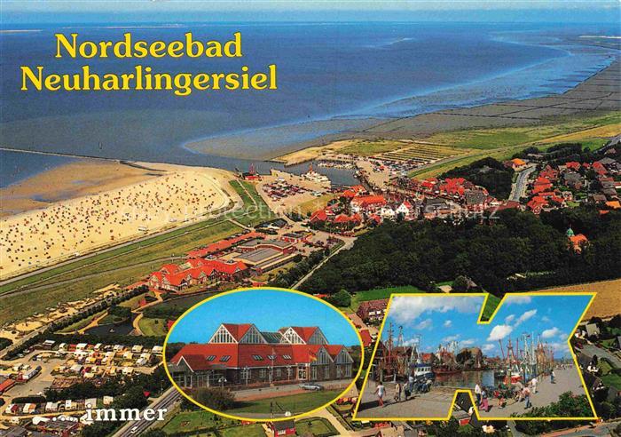 Neuharlingersiel Fliegeraufnahme Teilansichten Hafen