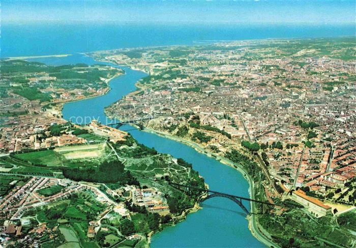 PORTO  Portugal Ponte da Arrabiada e rio Duoro Fliegeraufnahme