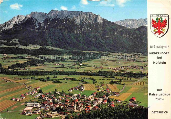Niederndorf Kufstein Tirol AT Panorama mit Kaisergebirge