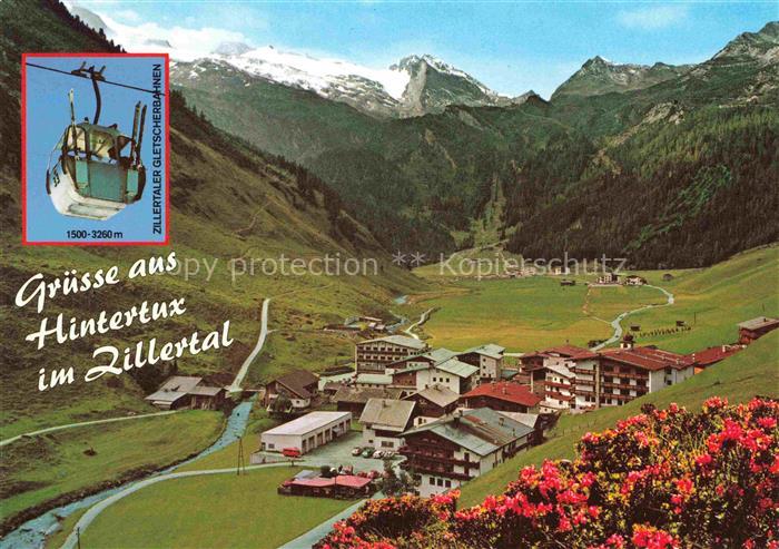 Hintertux Tux Zillertal Tirol AT Panorama Sommer- und Wintersportplatz Alpen Tux