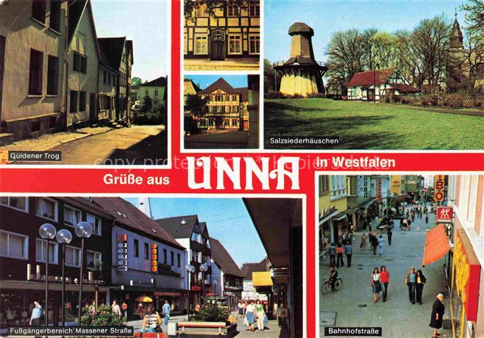 Unna Gueldener Trog Salzsiederhaeuschen Fussgaengerzone Bahnhofstrasse