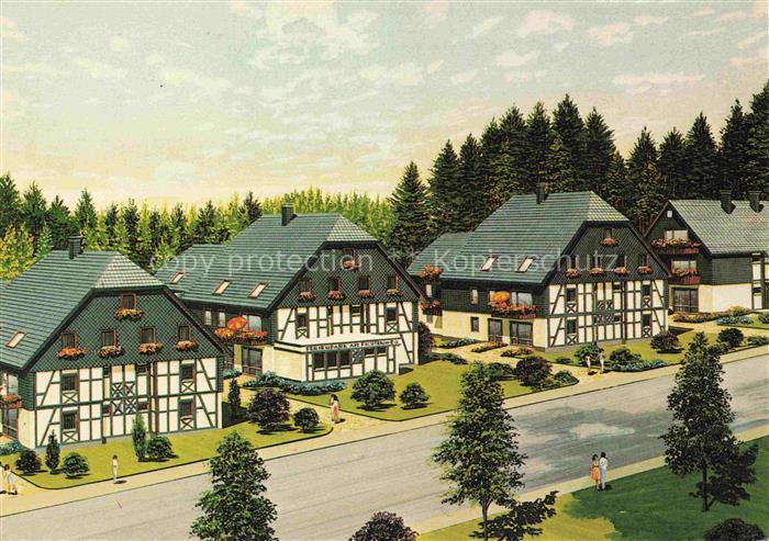 Winterberg  Hochsauerland NRW Ferienpark Fichtenweg an Hochwald 
Illustration