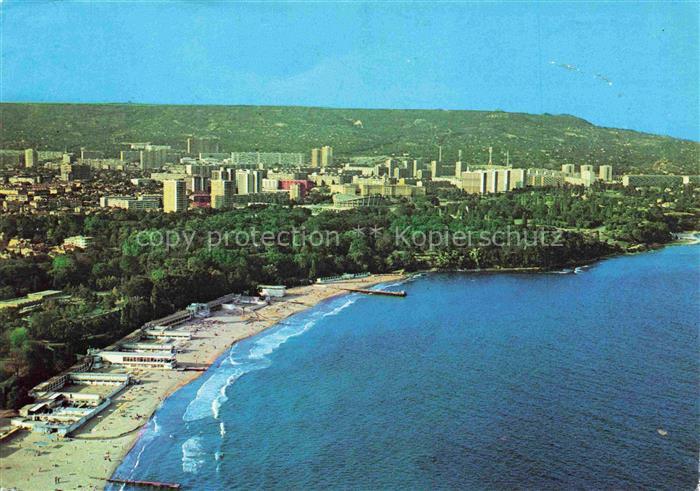 Varna  WARNA Bulgaria Kuestenpanorama Schwarzes Meer Strand