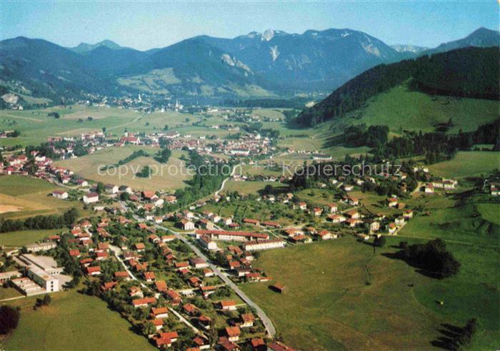Hausham Panorama mit Blick auf Schliersee und Rotwand Mangfallgebirge