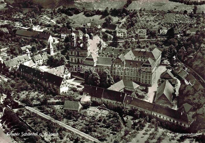 Schoental Jagst BW Kloster Original Fliegeraufnahme