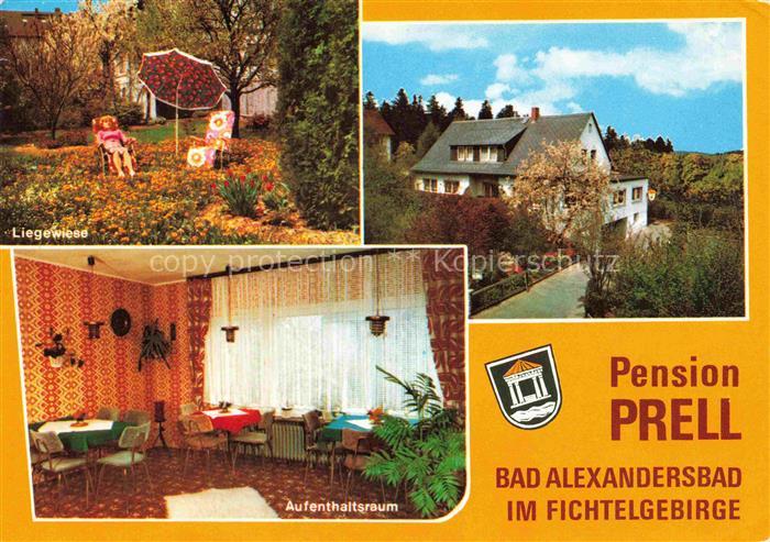 Bad Alexandersbad Pension Prell Liegewiese Aufenthaltsraum