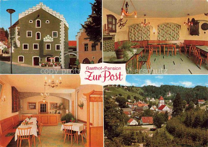 Breitenbrunn Oberpfalz Neumarkt Gasthof Pension zur Post Gastraum Ortsansicht mi