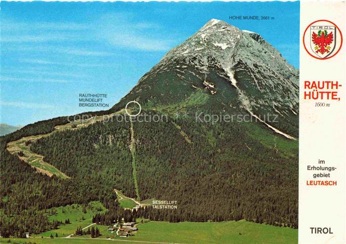 Leutasch Tirol AT Panorama Rauthhuette Mundelift Hohe Munde