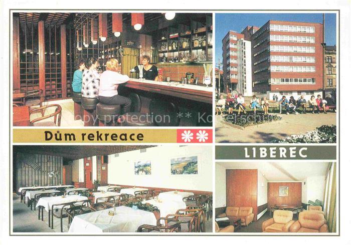 LIBEREC Reichenberg CZ Dum rekreace Hotel Restaurant Theke Gastzimmer