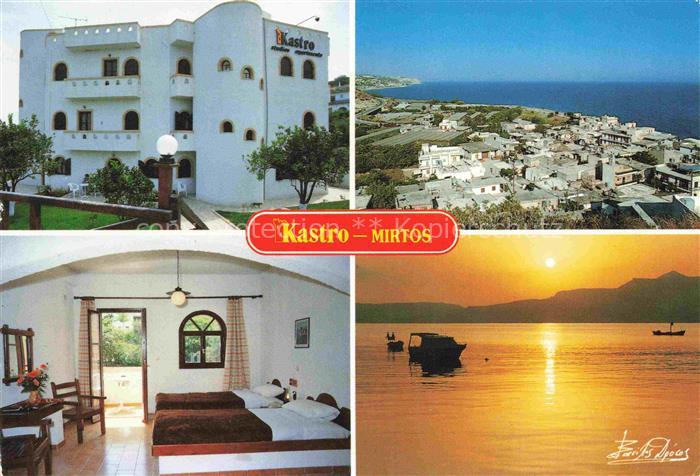 Mirtos Kreta Crete Greece Kastro Studios Apartments Panorama Sonnenuntergang am