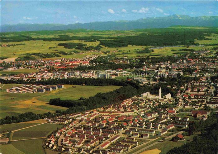 Kaufbeuren mit Wetterstein-Hochgebirge Zugspitze Kenzen-Hochgebirge