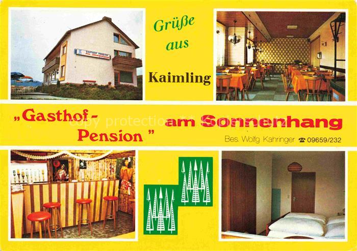 Kaimling Gasthof Pension am Sonnenhang Gastraum Theke Gastzimmer