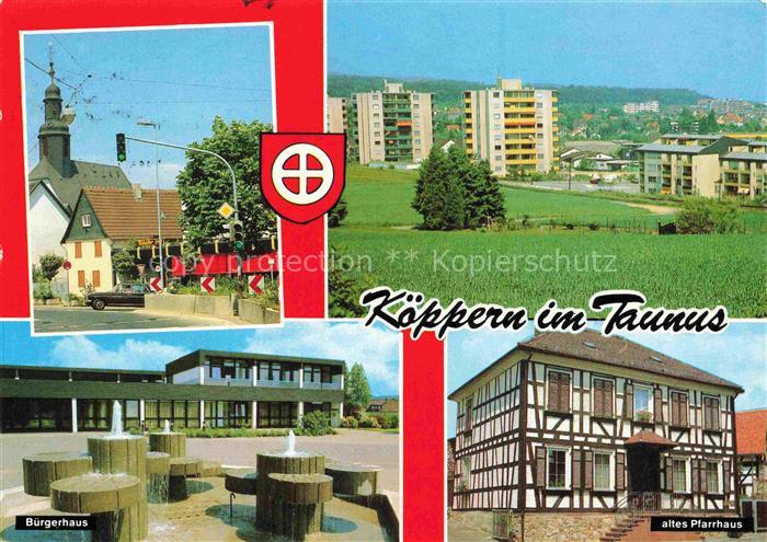 Koeppern Friedrichsdorf Taunus Hessen Teilansichten Kirche Buergerhaus altes Pfa
