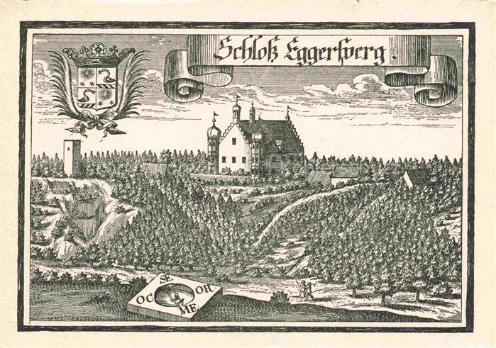 Riedenburg Altmuehltal Kelheim Bayern Burghotel Schloss Eggersberg nach Kupferst