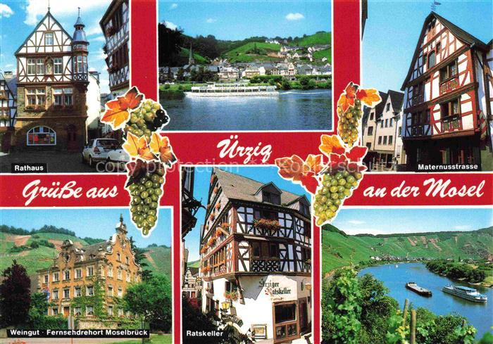 uerzig Panorama Moseltal Rathaus Maternusstrasse Fachwerkhaus Ratskeller Weingut