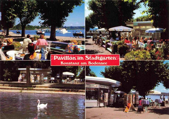 KONSTANZ Bodensee BW Pavillon im Stadtgarten Café Kiosk Schwanenteich