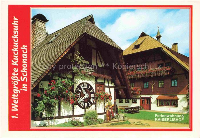 Schonach  Schwarzwald BW 1. Weltgroesstes Holzraederwerk mit Kuckucksuhr Kaiserl