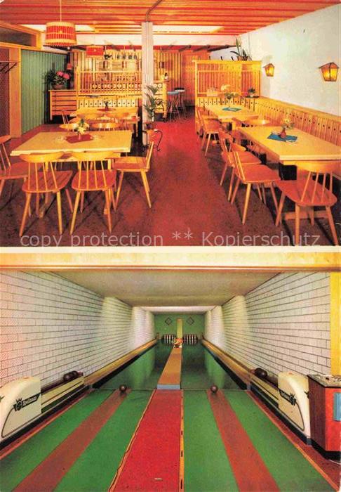 Endingen Kaiserstuhl Gasthof Engel Gastraum Kegelbahn