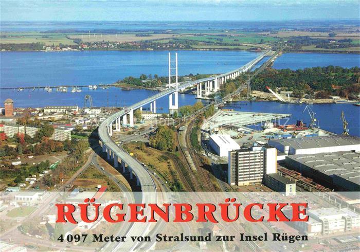 STRALSUND Panorama Ruegenbruecke von Stralsund zur Insel Ruegen