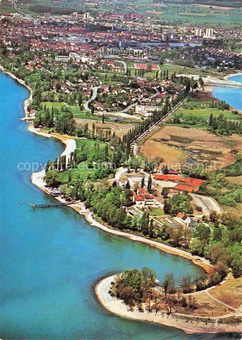 Radolfzell Bodensee Halbinsel Mettnau mit Kursanatorium Mettnau