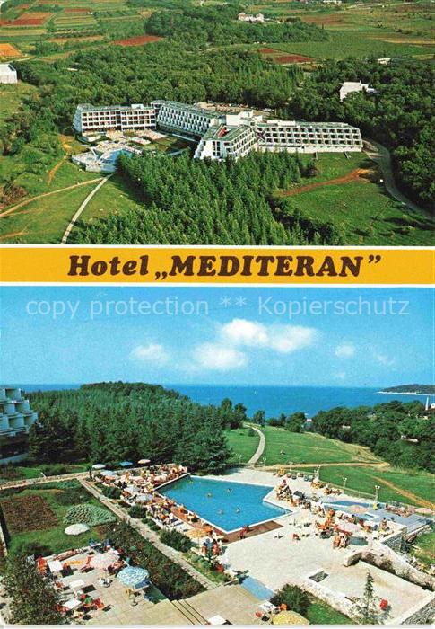 Porec Croatia Hotel Mediteran Swimming Pool Luftaufnahme