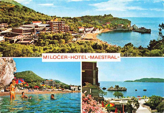 Milocer Montenegro Hotel Maestral Strand Kuestenpanorama