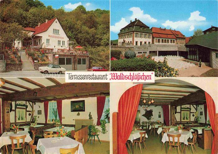 Lindenfels Odenwald Terrassenrestaurant Café Pension Waldschloesschen