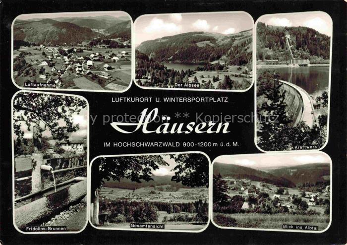 Haeusern Schwarzwald Luftaufnahme Albsee Kraftwerk Fridolins-Brunnen Albtal