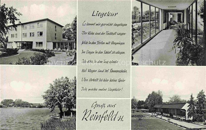 Reinfeld Holstein Kurhaus Liegehalle Partie am Wasser