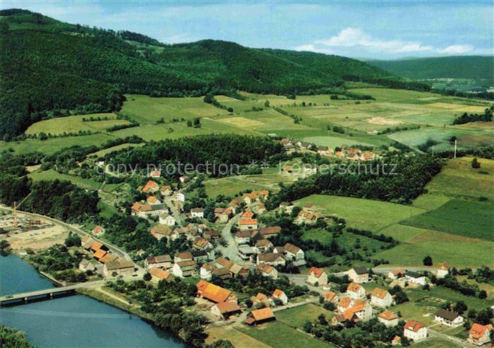 Hemfurth-Edersee Edertal Hessen Fliegeraufnahme